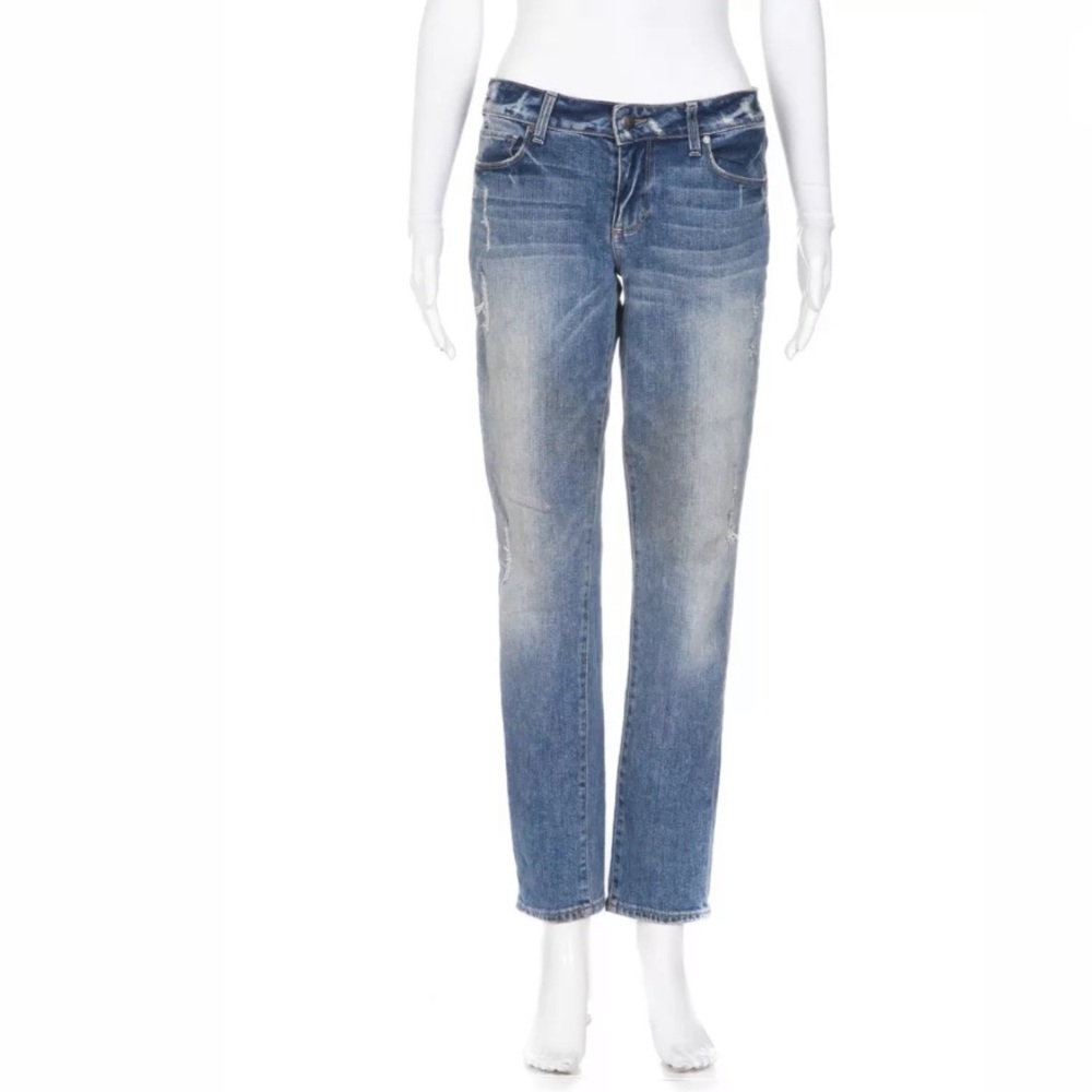 Paige skyline slim jeans 28 blue distressed ankle